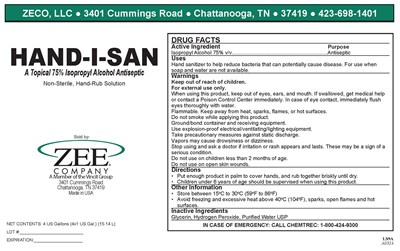 HAND I SAN Label.jpg image description - HAND I SAN Label